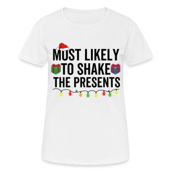 Les plus susceptibles de secouer les cadeaux - T-shirt respirant Femme - blanc - Devant - AI Model Female 172 dark (172cm)