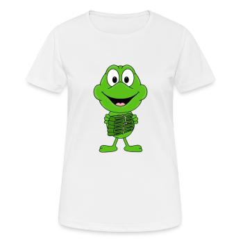 KNALLFROSCH - SILVESTER - NEUJAHR - FEUERWERK - Frauen T-Shirt atmungsaktiv - Weiß - Vorne - AI Model Female 172 dark (172cm)