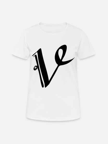 V - Women's Breathable T-Shirt - white