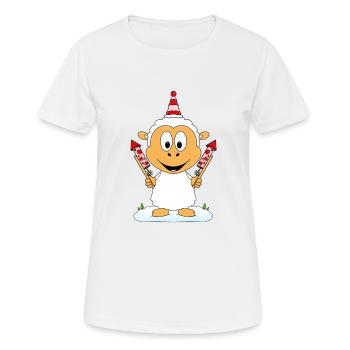 SCHAF - FEUERWERK - SILVESTER - NEUJAHR - LIEBE - Frauen T-Shirt atmungsaktiv - Weiß - Vorne - AI Model Female 172 dark (172cm)