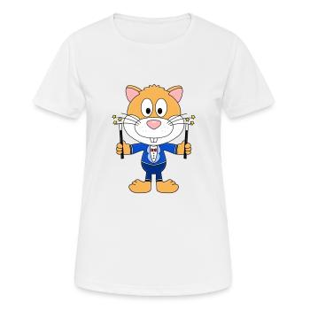 HAMSTER - ZAUBERER - ZAUBERN - ZAUBEREI - MAGIER - Frauen T-Shirt atmungsaktiv - Weiß - Vorne - AI Model Female 172 dark (172cm)