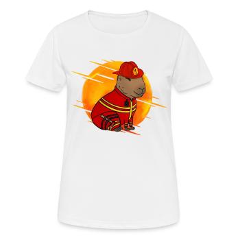 Firefighter Fire Department Caypbara - Women's Breathable T-Shirt - white - Front - AI Model Female 172 dark (172cm)