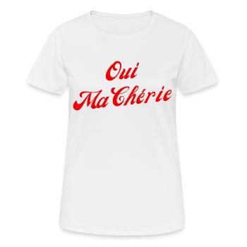 Oui ma chérie - T-shirt respirant Femme - blanc - Devant - AI Model Female 172 dark (172cm)