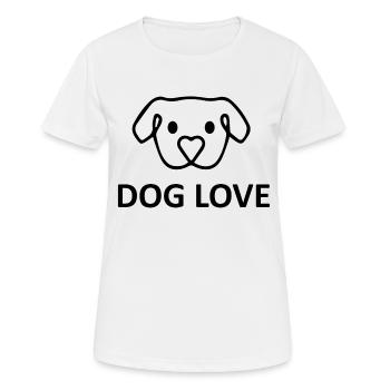 Dog Hund - Frauen T-Shirt atmungsaktiv - Weiß - Vorne - AI Model Female 172 dark (172cm)