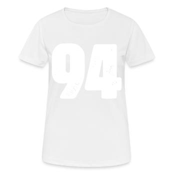 94 Maillot numéro - T-shirt respirant Femme - blanc - Devant - AI Model Female 172 dark (172cm)