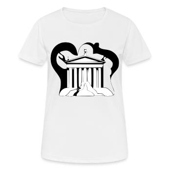 Griechischer Tempel - Frauen T-Shirt atmungsaktiv - Weiß - Vorne - AI Model Female 172 dark (172cm)