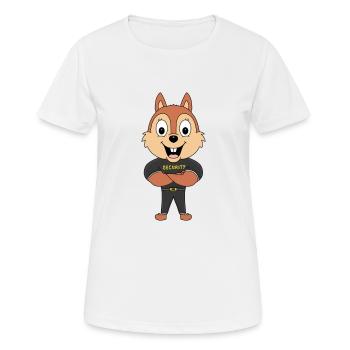 EICHHÖRNCHEN - SECURITY - TIER - TIERISCH - Frauen T-Shirt atmungsaktiv - Weiß - Vorne - AI Model Female 172 dark (172cm)