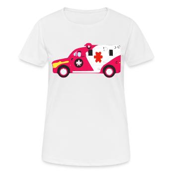 Ambulance Allemande - T-shirt respirant Femme - blanc - Devant - AI Model Female 172 dark (172cm)