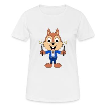 EICHHÖRNCHEN - ZAUBERER - ZAUBERN - MAGIE - TIER - Frauen T-Shirt atmungsaktiv - Weiß - Vorne - AI Model Female 172 dark (172cm)
