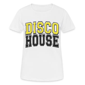 Disco House Varsity Style - Women's Breathable T-Shirt - white - Front - AI Model Female 172 dark (172cm)