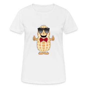 NUSS - ERDNUSS - NÜSSE - SUPER - GUT - Frauen T-Shirt atmungsaktiv - Weiß - Vorne - AI Model Female 172 dark (172cm)