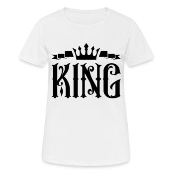 King - Women's Breathable T-Shirt - white - Front - AI Model Female 172 dark (172cm)