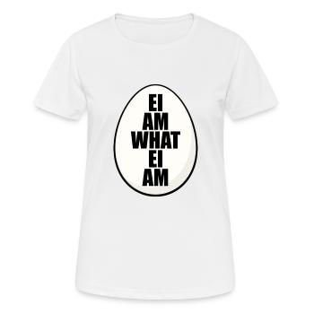 EI AM WHAT EI AM - EI - OSTEREI - EIER - OSTERN - Frauen T-Shirt atmungsaktiv - Weiß - Vorne - AI Model Female 172 dark (172cm)
