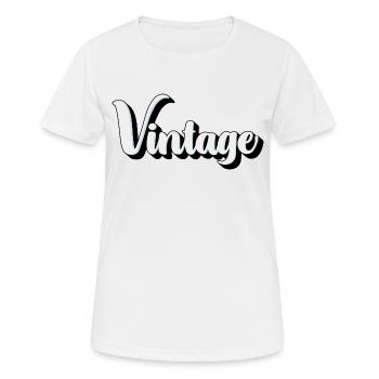 VINTAGE T-shirt - Frauen T-Shirt atmungsaktiv - Weiß - Vorne - AI Model Female 172 dark (172cm)