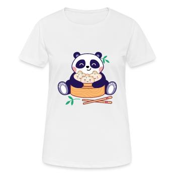 Panda with Dim Sum - Women's Breathable T-Shirt - white - Front - AI Model Female 172 dark (172cm)