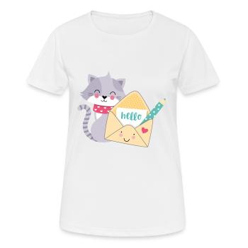 Cat Post - Women's Breathable T-Shirt - white - Front - AI Model Female 172 dark (172cm)