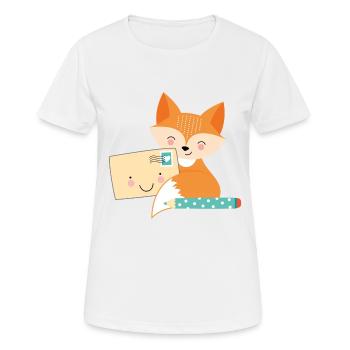 Fuchs-Post - Frauen T-Shirt atmungsaktiv - Weiß - Vorne - AI Model Female 172 dark (172cm)