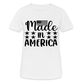 Made In America - Frauen T-Shirt atmungsaktiv - Weiß - Vorne - AI Model Female 172 dark (172cm)