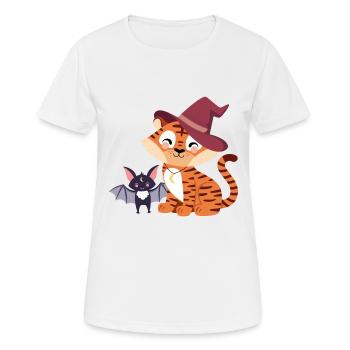 Tiger with bat - Women's Breathable T-Shirt - white - Front - AI Model Female 172 dark (172cm)