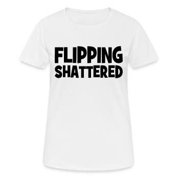 Flipping Broken Slogan - T-shirt respirant Femme - blanc - Devant - AI Model Female 172 dark (172cm)