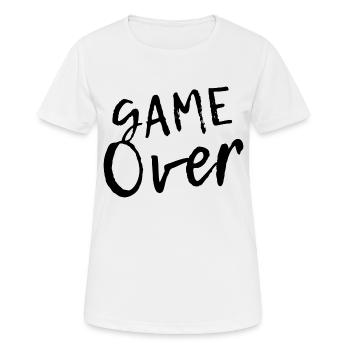 Game Over - Originelles Geschenk für Gamer - Frauen T-Shirt atmungsaktiv - Weiß - Vorne - AI Model Female 172 dark (172cm)
