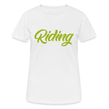 Équitation - Équitation - Cheval - Chevaux - Slogan - Dire - T-shirt respirant Femme - blanc - Devant - AI Model Female 172 dark (172cm)