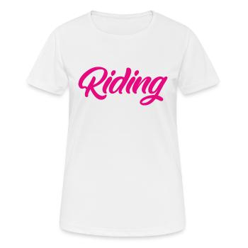Riding - Riding - Horse - Horses - Slogan - Saying - Women's Breathable T-Shirt - white - Front - AI Model Female 172 dark (172cm)