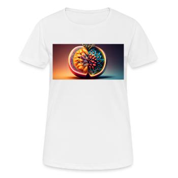Fruit futuriste - T-shirt respirant Femme - blanc - Devant - AI Model Female 172 dark (172cm)