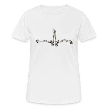 Knochen EKG - Frauen T-Shirt atmungsaktiv - Weiß - Vorne - AI Model Female 172 dark (172cm)