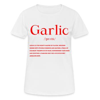 Garlic Definition - Women's Breathable T-Shirt - white - Front - AI Model Female 172 dark (172cm)