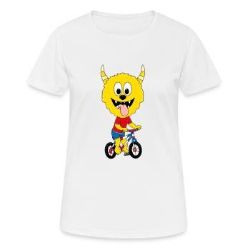 RAD - FAHRRAD - MONSTER - RADSPORT - SPORT - Frauen T-Shirt atmungsaktiv - Weiß - Vorne - AI Model Female 172 dark (172cm)