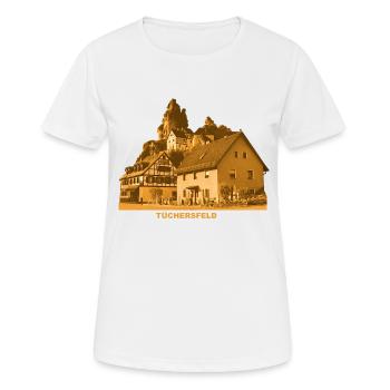 Tuchsfeld, Franconian Switzerland, Bavaria, Pottenstein - Women's Breathable T-Shirt - white - Front - AI Model Female 172 dark (172cm)