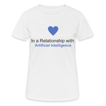 En relation avec l’Intelligence Artificielle - T-shirt respirant Femme - blanc - Devant - AI Model Female 172 dark (172cm)