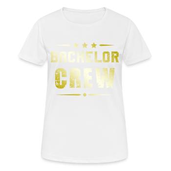 Équipage Bachelor - T-shirt respirant Femme - blanc - Devant - AI Model Female 172 dark (172cm)