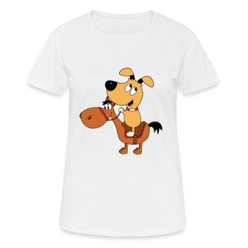 REITEN - HUND - TIERE - REITER - REITERIN - PONY - Frauen T-Shirt atmungsaktiv - Weiß - Vorne - AI Model Female 172 dark (172cm)