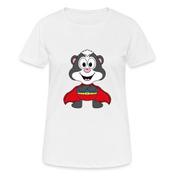 STINKTIER - SUPERHELD - HELD - TIER - TIERISCH - Frauen T-Shirt atmungsaktiv - Weiß - Vorne - AI Model Female 172 dark (172cm)