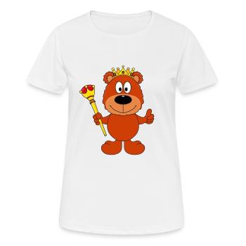 TEDDYBÄR - BÄR - TEDDY - KÖNIG - TIERISCH - GUT - Frauen T-Shirt atmungsaktiv - Weiß - Vorne - AI Model Female 172 dark (172cm)