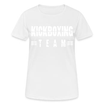 Kickboxing Team - Frauen T-Shirt atmungsaktiv - Weiß - Vorne - AI Model Female 172 dark (172cm)
