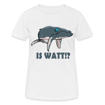 Is Watt Wal - Frauen T-Shirt atmungsaktiv - Weiß - Vorne - AI Model Female 172 dark (172cm)