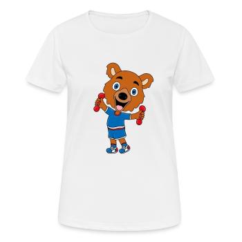 TEDDYBÄR - Frauen T-Shirt atmungsaktiv - Weiß - Vorne - AI Model Female 172 dark (172cm)