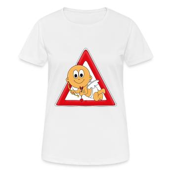 ACHTUNG AMOR - LIEBESGOTT - ENGEL - CUPIDO - BABY - Frauen T-Shirt atmungsaktiv - Weiß - Vorne - AI Model Female 172 dark (172cm)