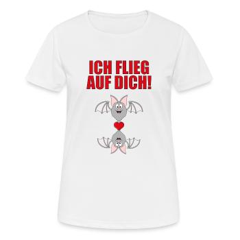 FLEDERMAUS - FLEDERMÄUSE - Frauen T-Shirt atmungsaktiv - Weiß - Vorne - AI Model Female 172 dark (172cm)