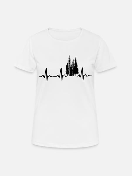 Forest Heartbeat Forester Tree - Women's Breathable T-Shirt - white