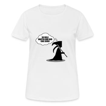 SENSENMANN - SENSE - REAPER - HALLOWEEN - Frauen T-Shirt atmungsaktiv - Weiß - Vorne - AI Model Female 172 dark (172cm)