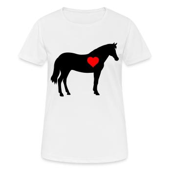 Horse - Women's Breathable T-Shirt - white - Front - AI Model Female 172 dark (172cm)