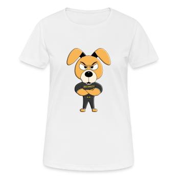 HUND - WACHHUND - SECURITY - BODYGUARD - HUNDE - Frauen T-Shirt atmungsaktiv - Weiß - Vorne - AI Model Female 172 dark (172cm)