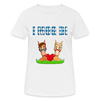 PFERDE - PFERD - PONY - PONYS - I MOG DI - LIEBE - Frauen T-Shirt atmungsaktiv - Weiß - Vorne - AI Model Female 172 dark (172cm)