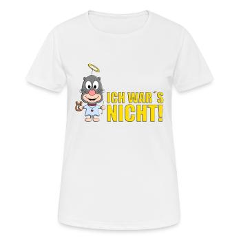 ICH WAR´S NICHT! - MAULWURF - ENGEL - TIERISCH - Frauen T-Shirt atmungsaktiv - Weiß - Vorne - AI Model Female 172 dark (172cm)