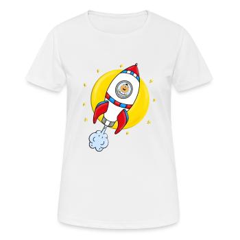 WELTRAUM - RAUMSCHIFF - ASTRONAUT - Frauen T-Shirt atmungsaktiv - Weiß - Vorne - AI Model Female 172 dark (172cm)