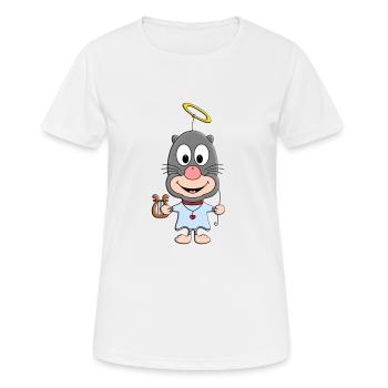 ENGEL - HEILIGENSCHEIN - MAULWURF - TIERISCH - Frauen T-Shirt atmungsaktiv - Weiß - Vorne - AI Model Female 172 dark (172cm)